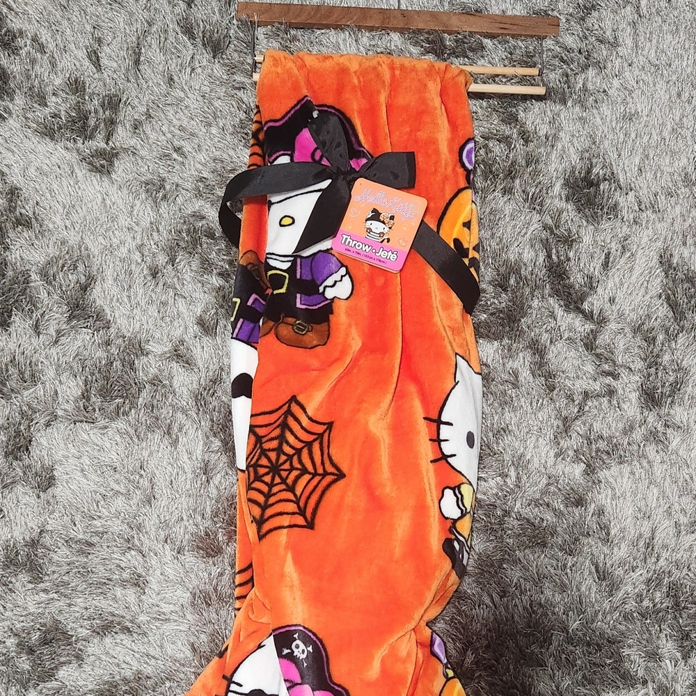 Hello Kitty Halloween Blanket Throw Costume - Orange